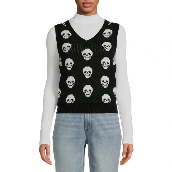 No Boundaries Women’s V-Neck Sweater Vest Small Size - Picture 1 of 6